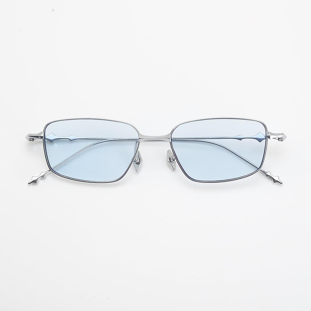 Metal Rectangular Eyeglasses Frame, Clear Lens