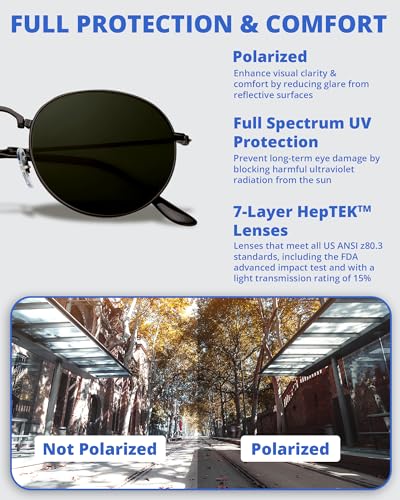 Folding Round Polarized Sunglasses