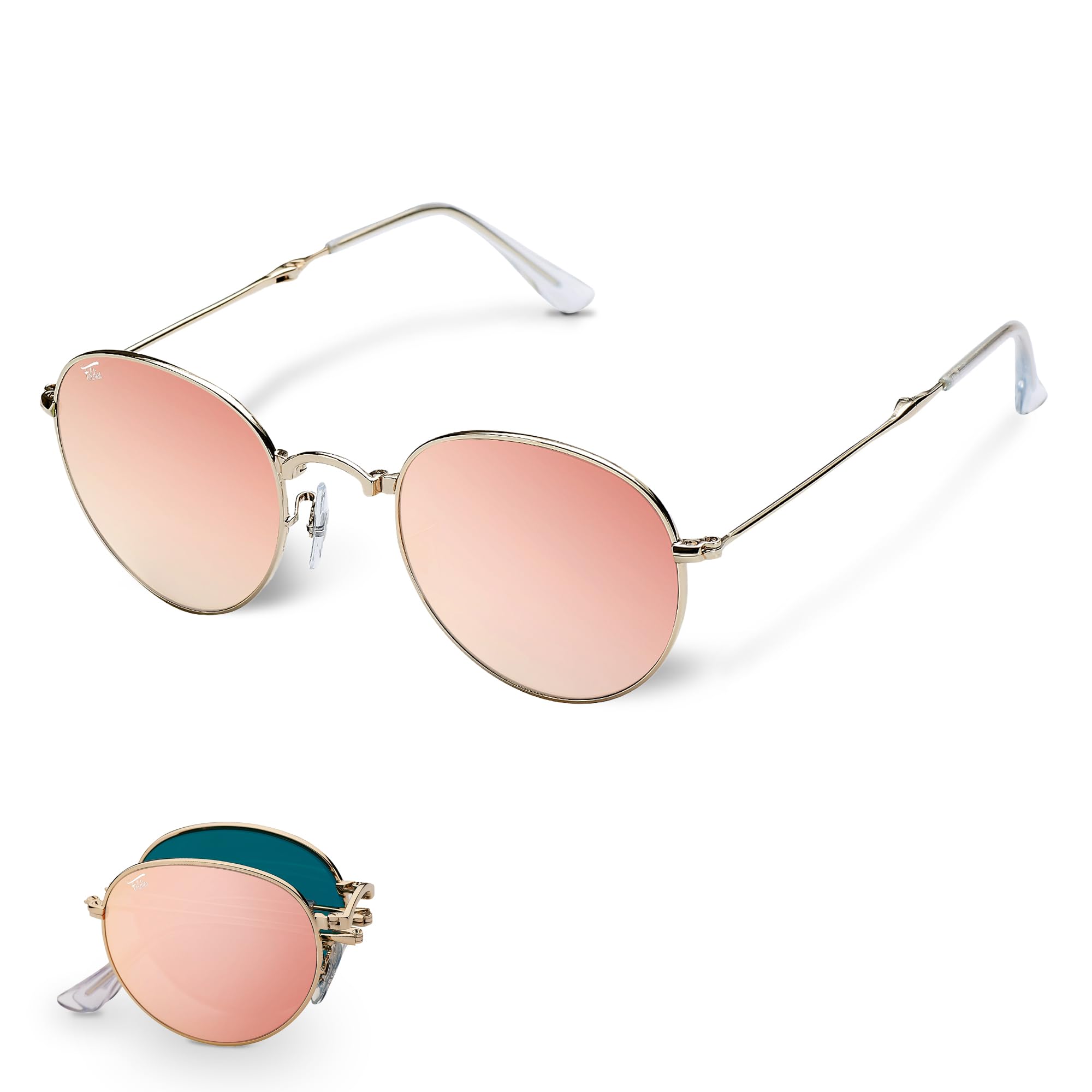 Folding Round Polarized Sunglasses