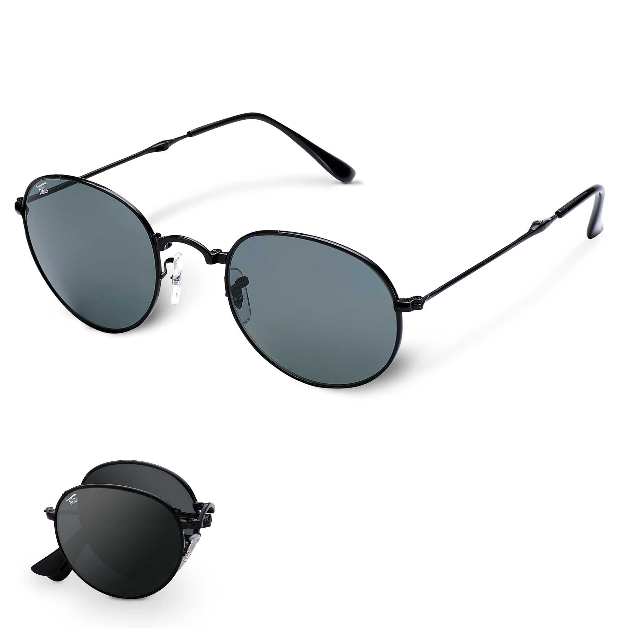 Folding Round Polarized Sunglasses
