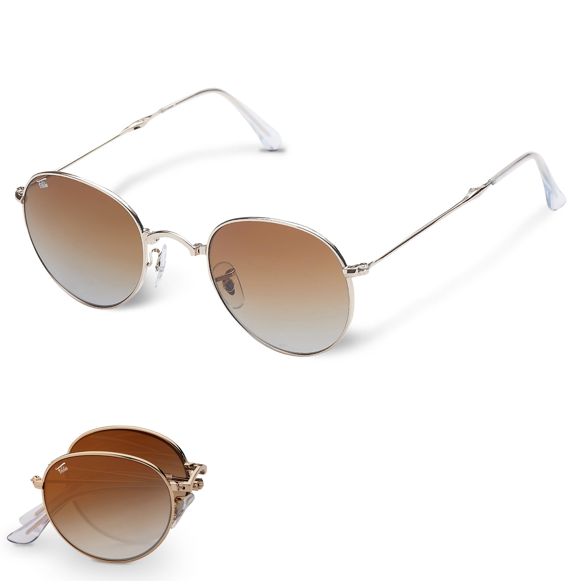 Folding Round Polarized Sunglasses