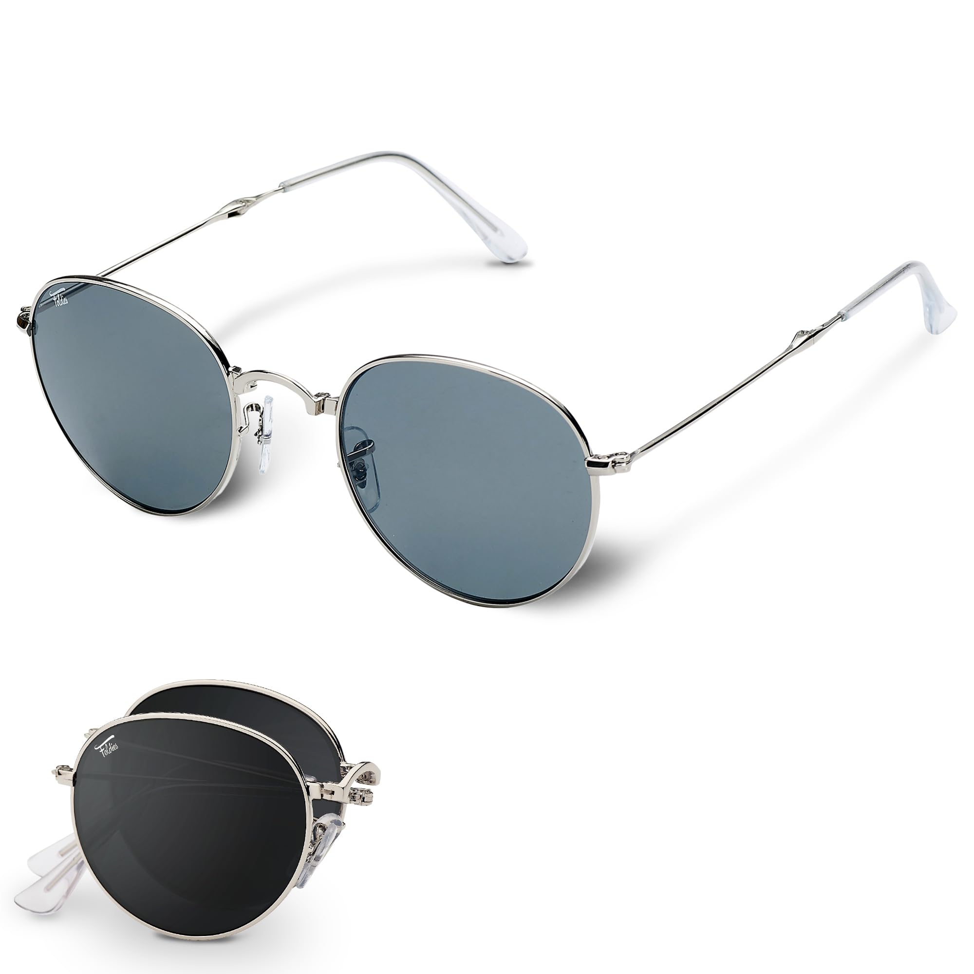 Folding Round Polarized Sunglasses