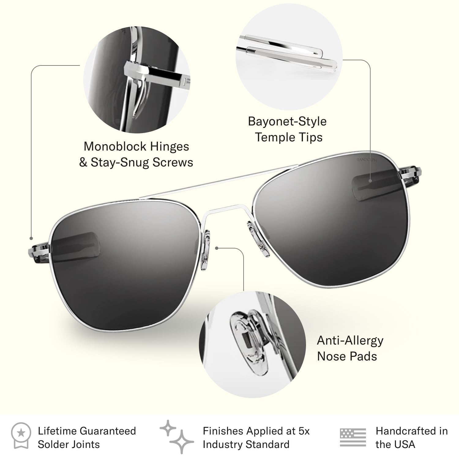 Randolph Aviator Sunglasses