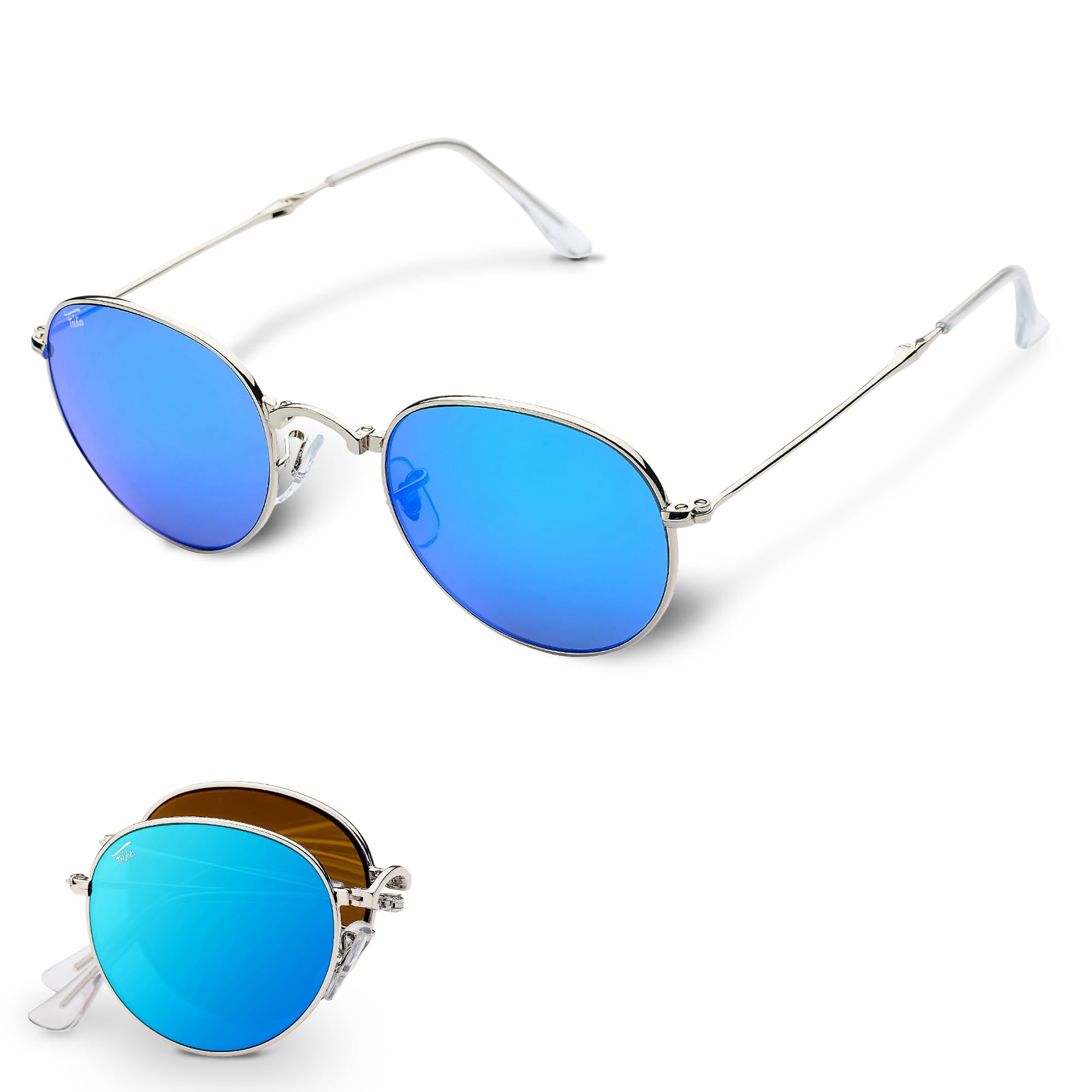 Folding Round Polarized Sunglasses