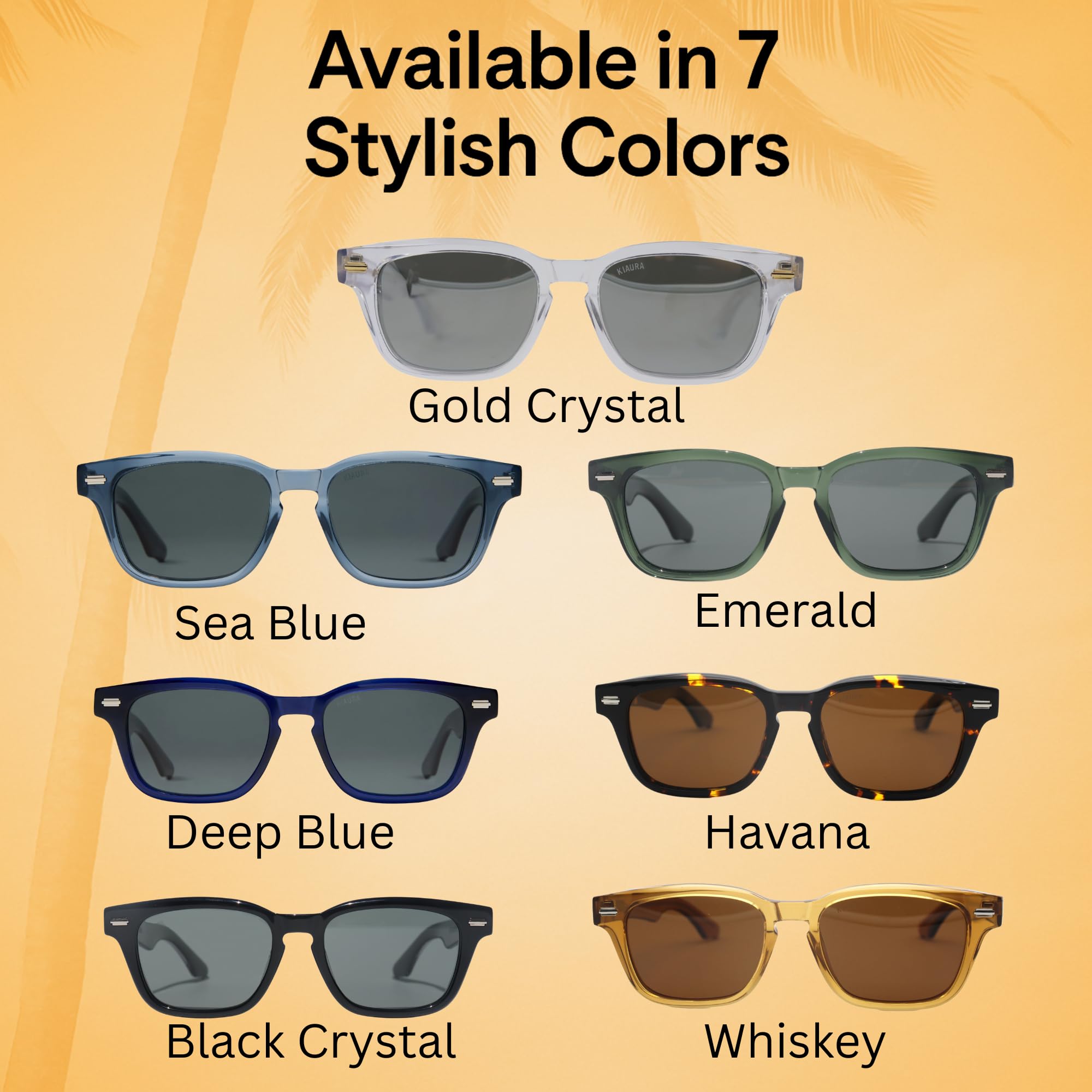 KIAURA Kaufmann Polarized Sunglasses